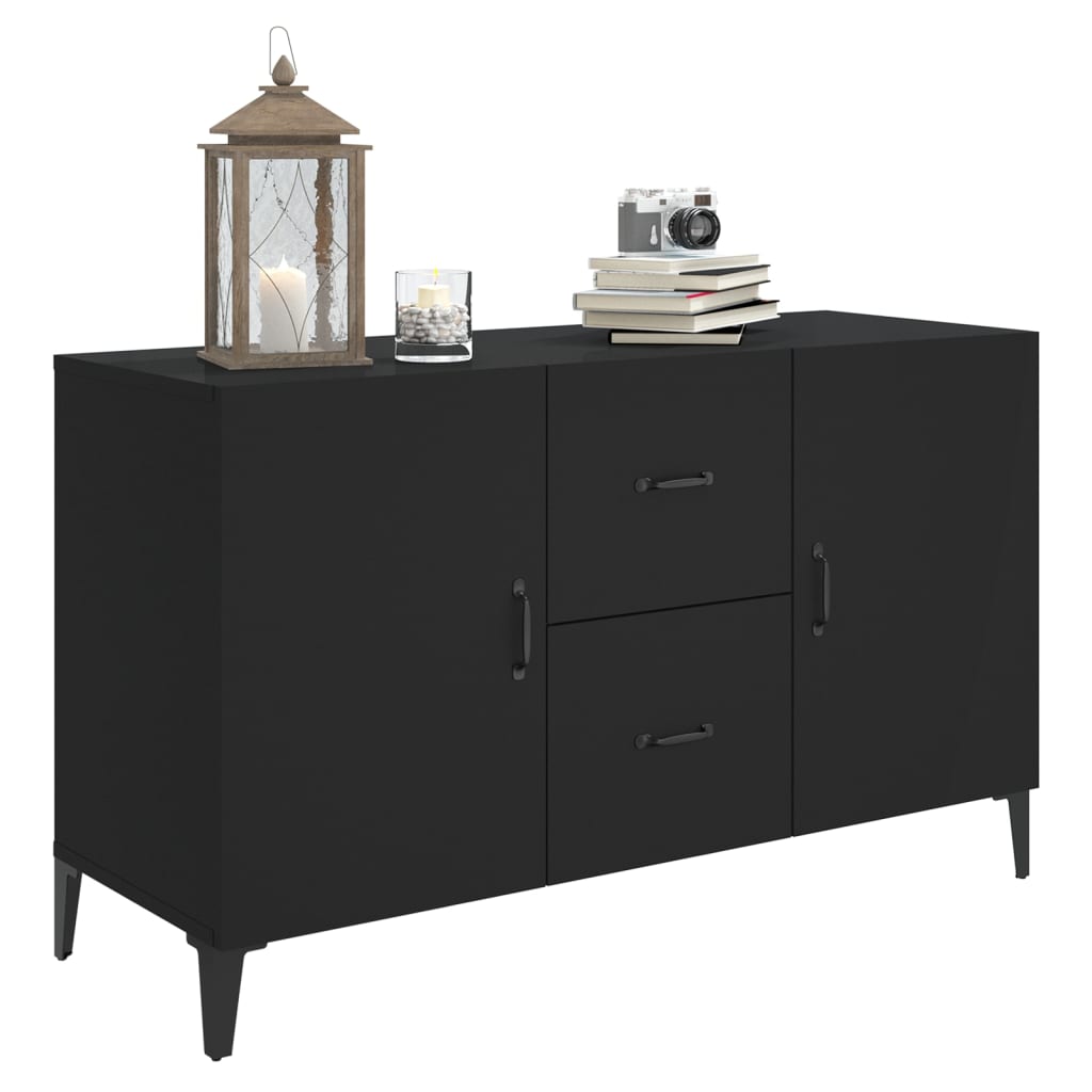 Komoda crna 100 x 36 x 60 cm od konstruiranog drva