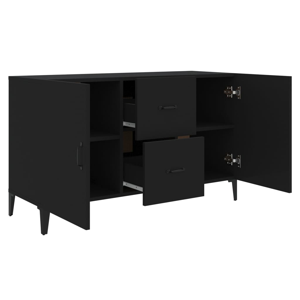 Komoda crna 100 x 36 x 60 cm od konstruiranog drva