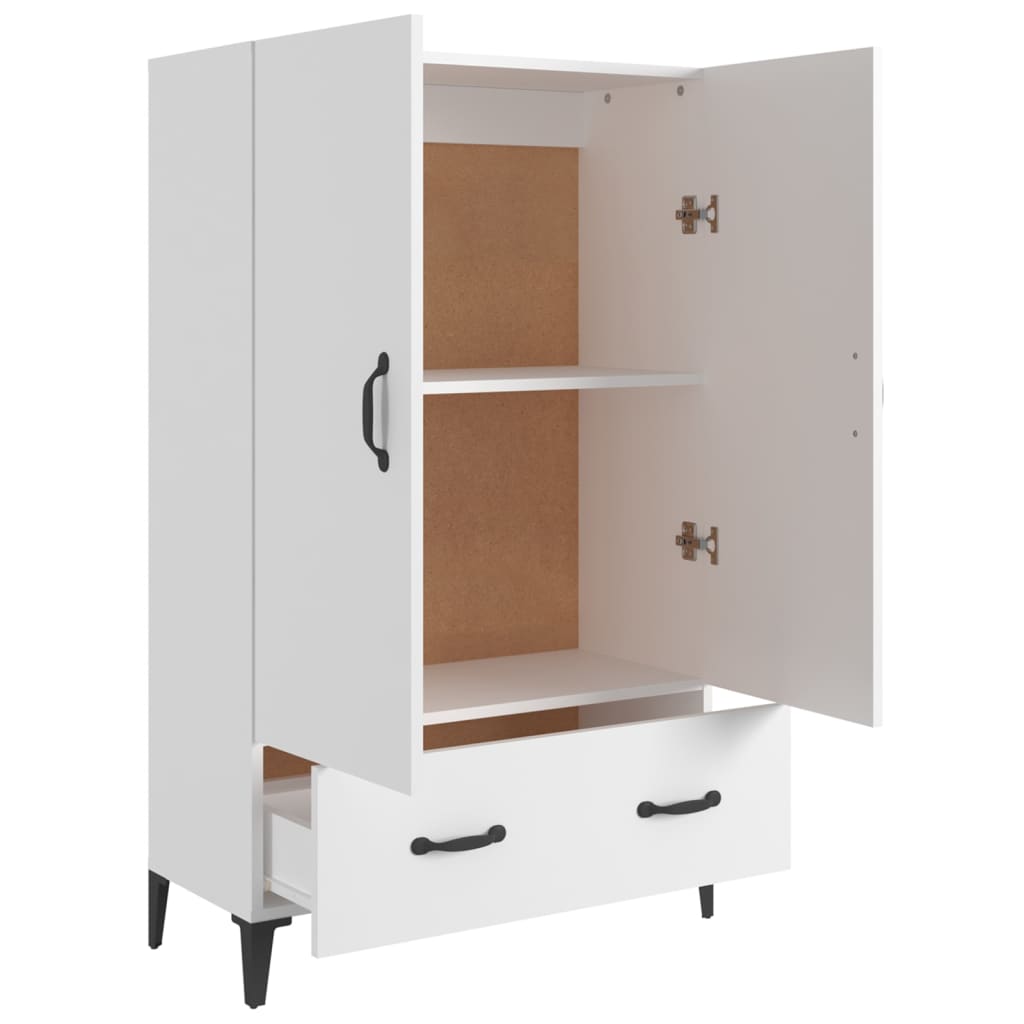 Visoka komoda bijela 70 x 31 x 115 cm od konstruiranog drva