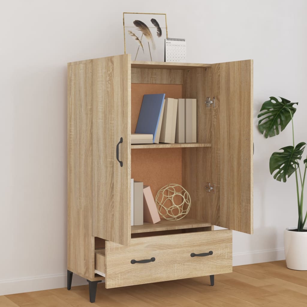 Visoka komoda boja hrasta sonome 70x31x115 cm konstruirano drvo
