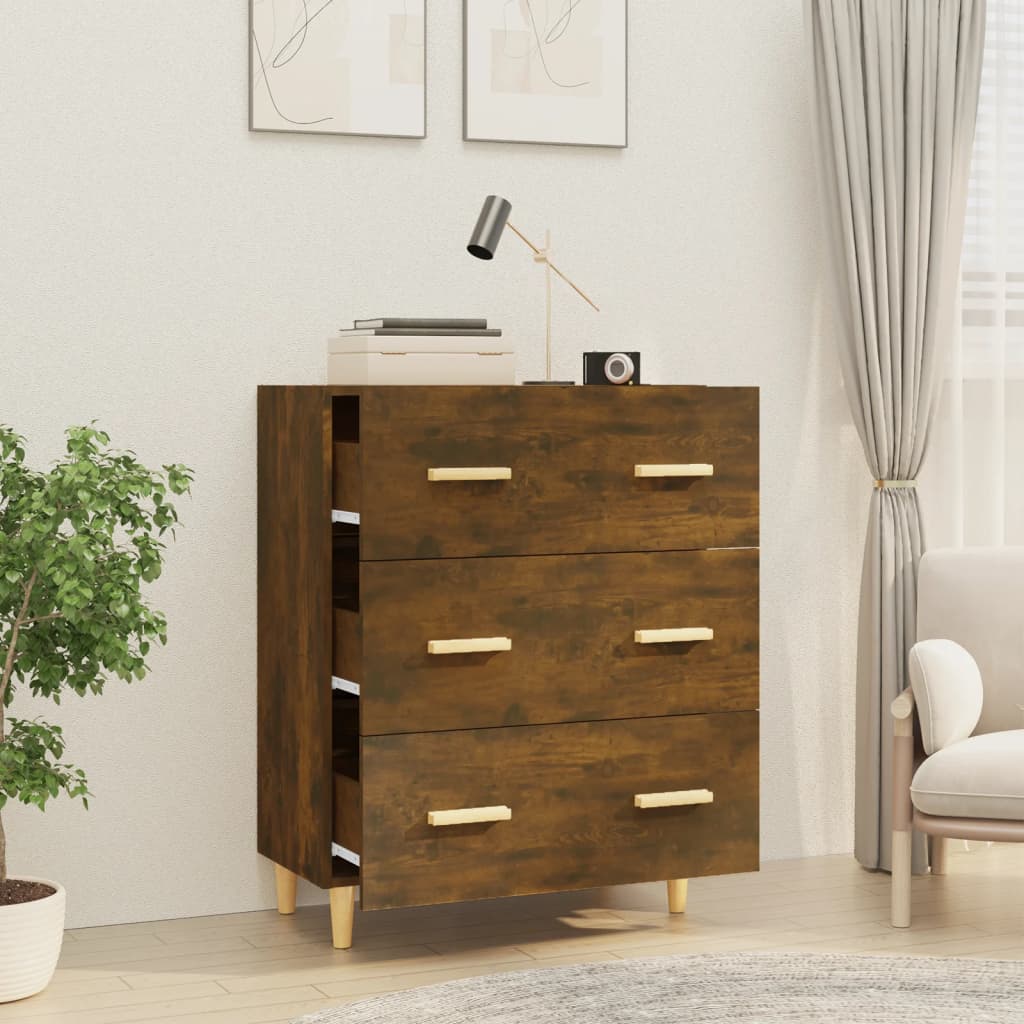 Komoda boja dimljenog hrasta 70x34x90 cm od konstruiranog drva