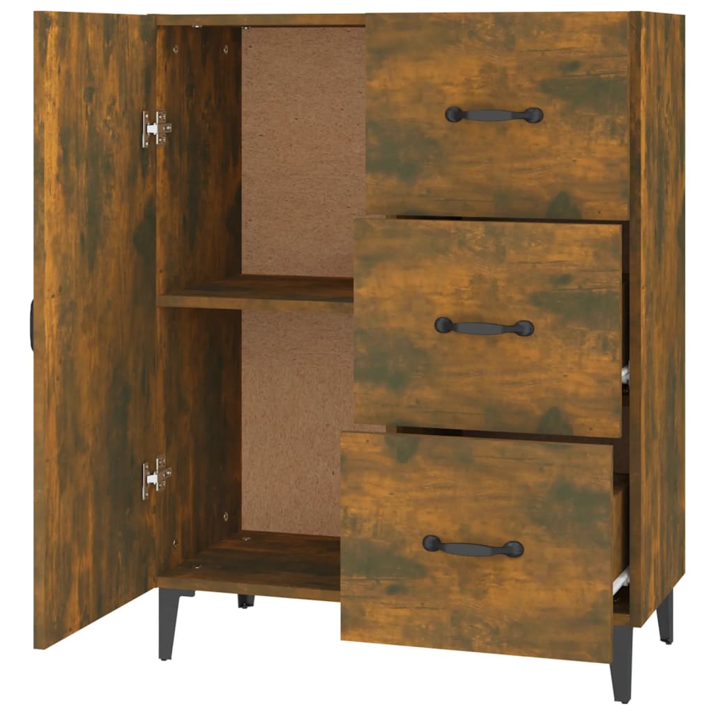 Komoda boja dimljenog hrasta 69,5x34x90 cm konstruirano drvo