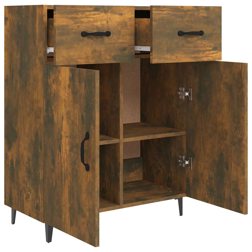 Komoda boja dimljenog hrasta 69,5x34x90 cm konstruirano drvo