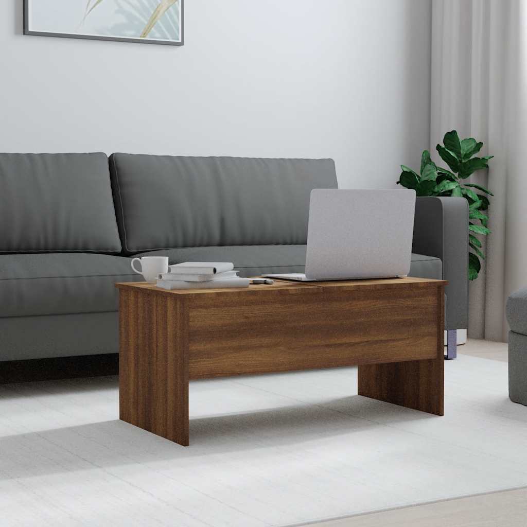 Stolić za kavu Smeđa hrasta 102x50,5x46,5 cm konstruirano drvo