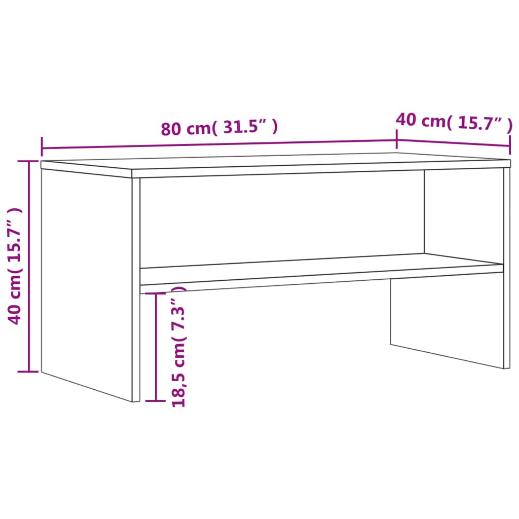 TV ormarić siva boja hrasta 80x40x40 cm od konstruiranog drva