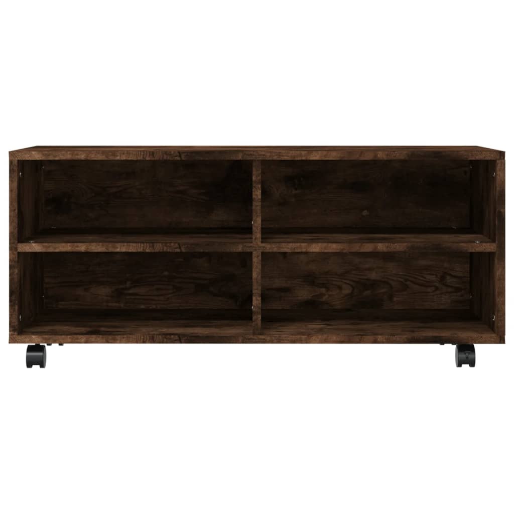 TV ormarić s kotačićima boja hrasta 90 x 35 x 35 cm drveni