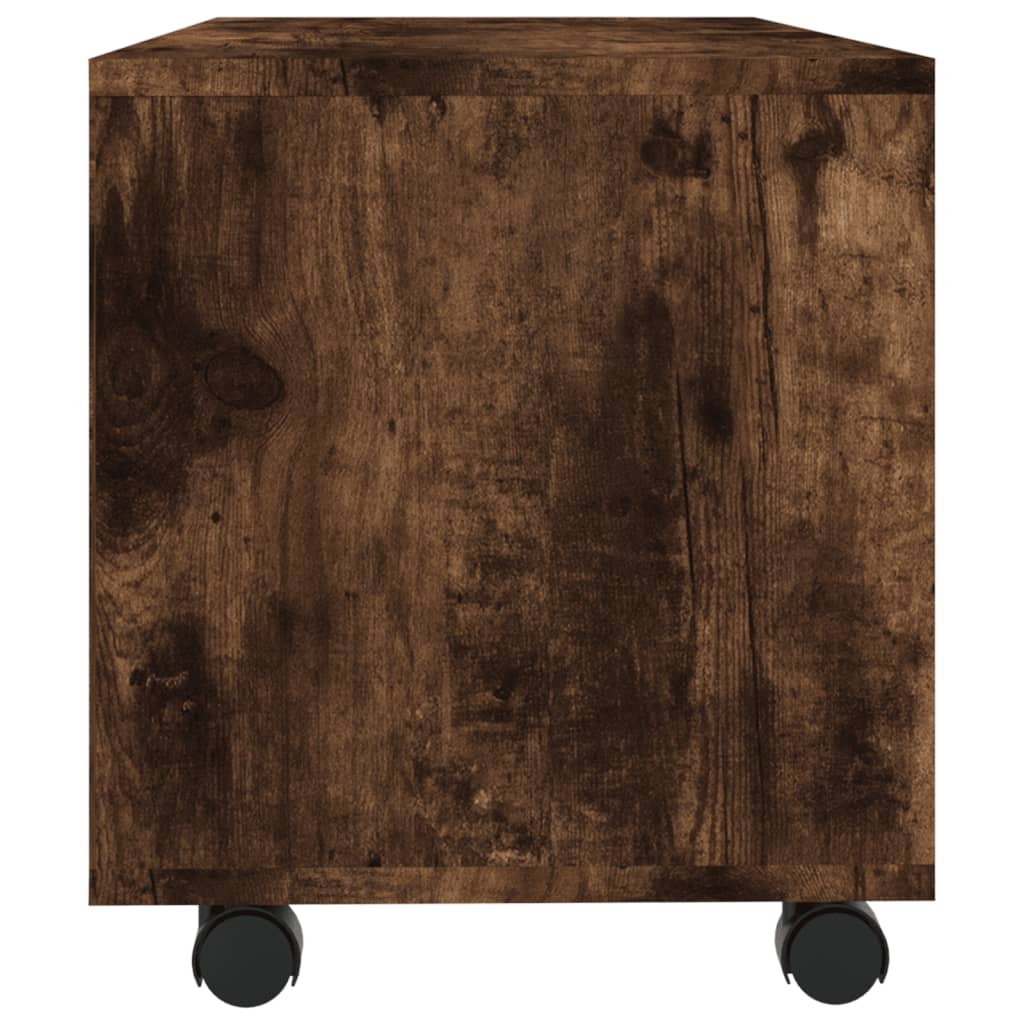 TV ormarić s kotačićima boja hrasta 90 x 35 x 35 cm drveni