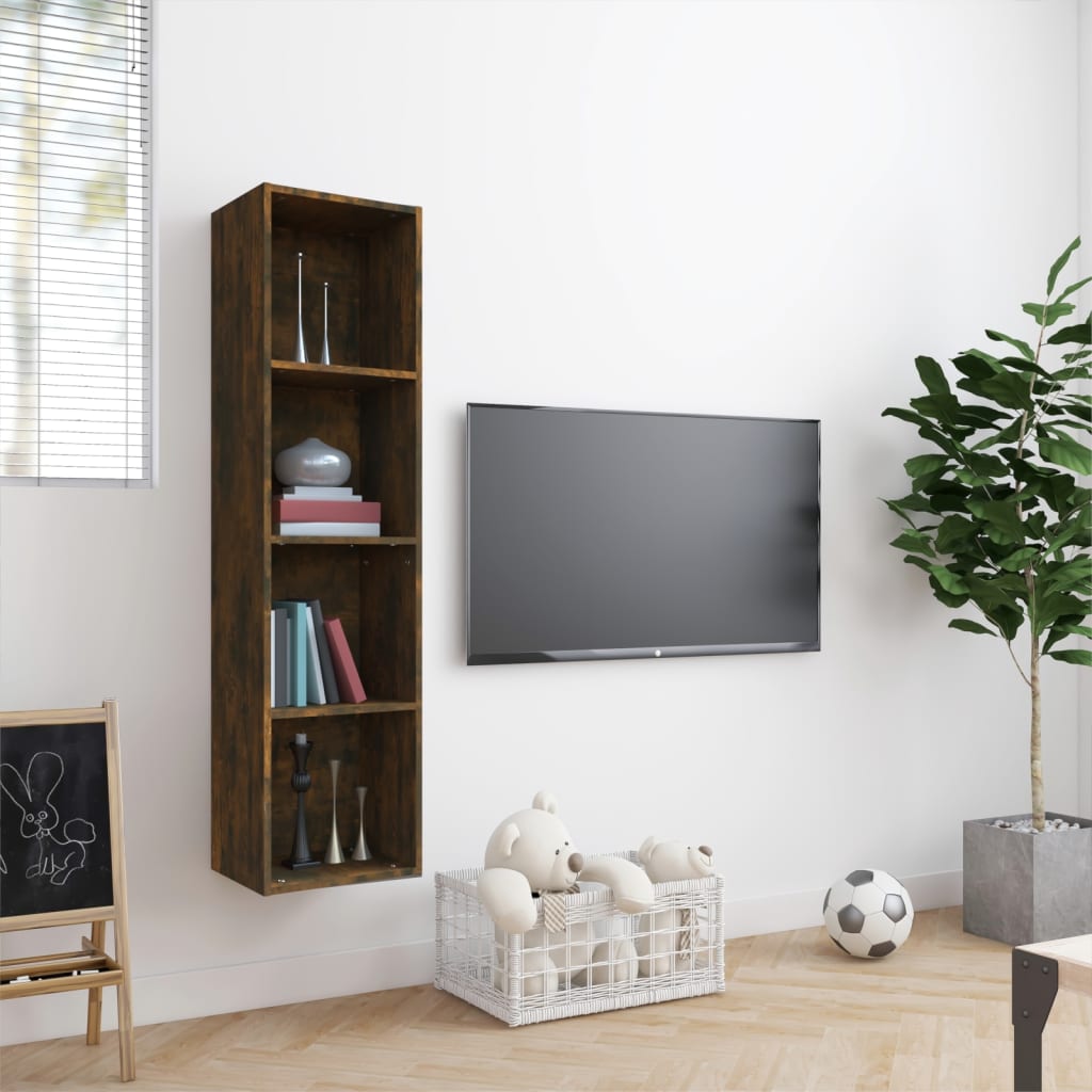 Ormarić za knjige / TV ormarić dimljeni hrast 143x30x36 cm drvo