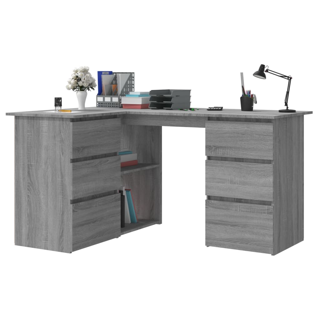 Radni stol boja hrasta sonome 145x100x76 cm konstruirano drvo
