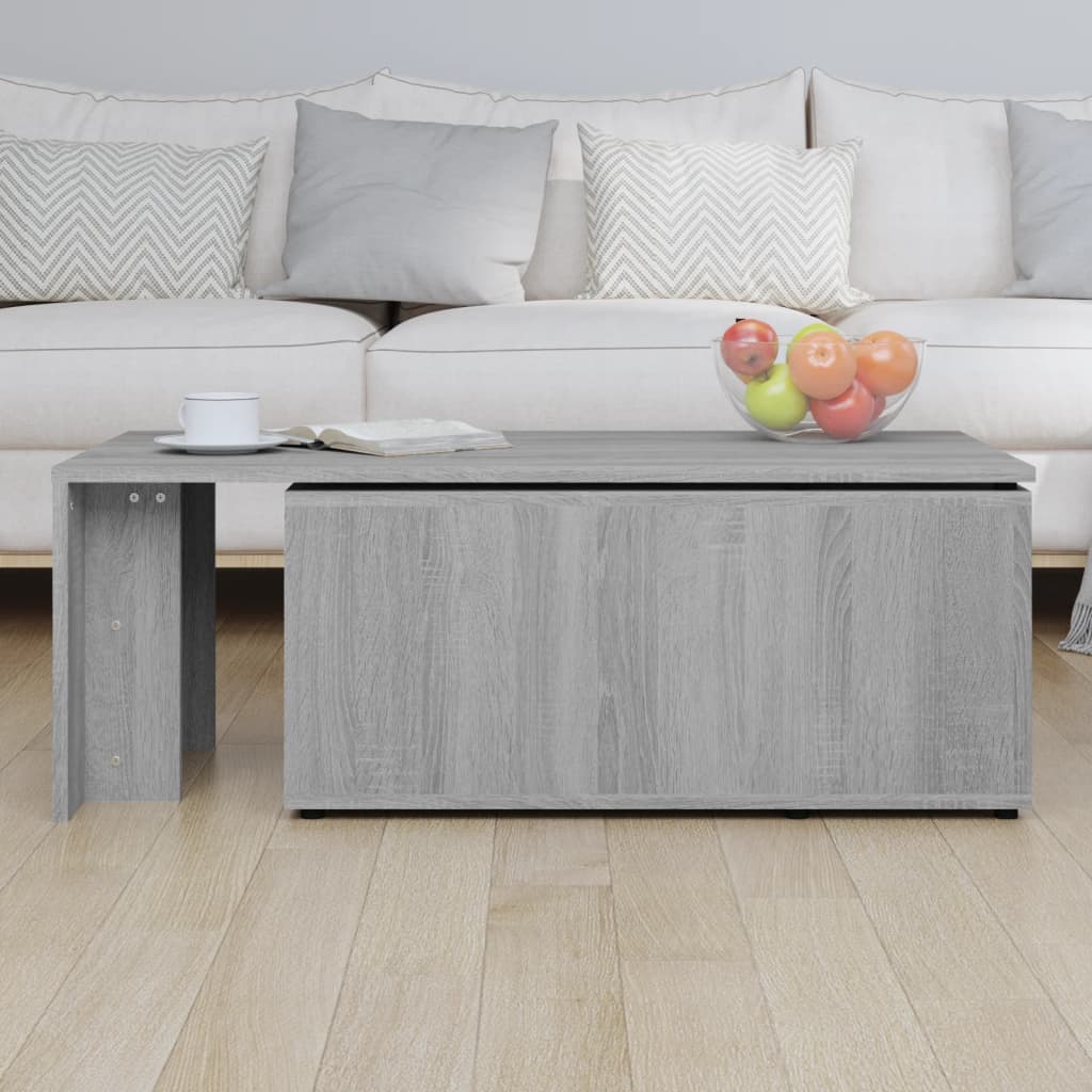Stolić za kavu boja sivog hrasta 150x50x35 cm konstruirano drvo