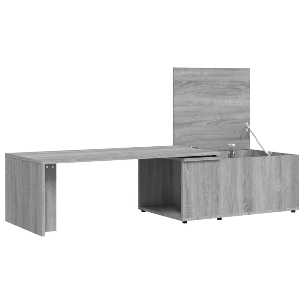 Stolić za kavu boja sivog hrasta 150x50x35 cm konstruirano drvo