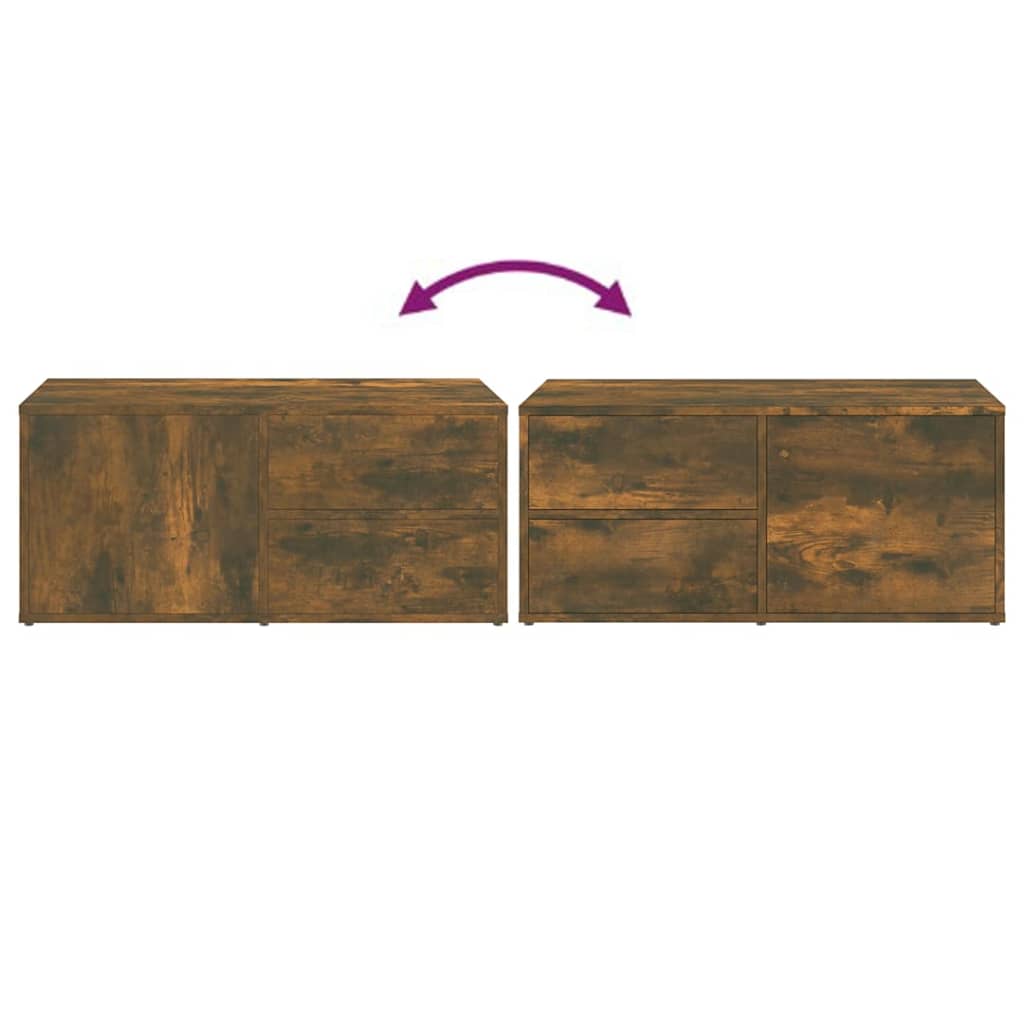 TV ormarić boja dimljenog hrasta 80x34x36 cm konstruirano drvo