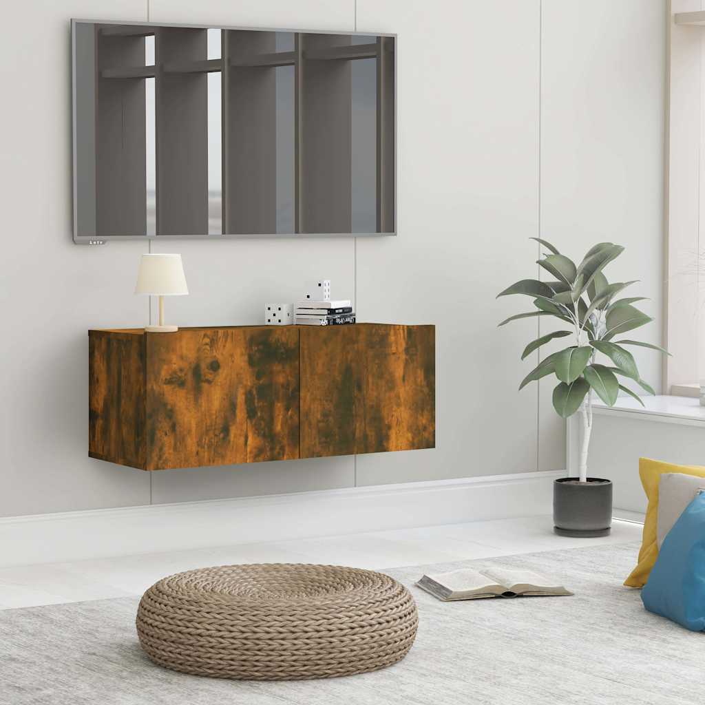 TV ormarić boja dimljenog hrasta 80x30x30 cm konstruirano drvo