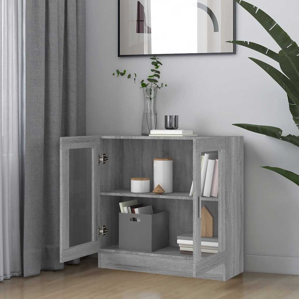 Vitrina boja hrasta sonome 82,5x30,5x80 cm konstruirano drvo