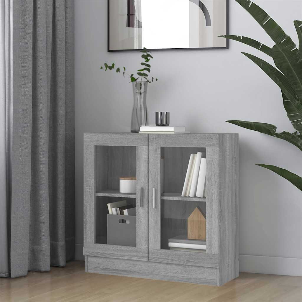 Vitrina boja hrasta sonome 82,5x30,5x80 cm konstruirano drvo