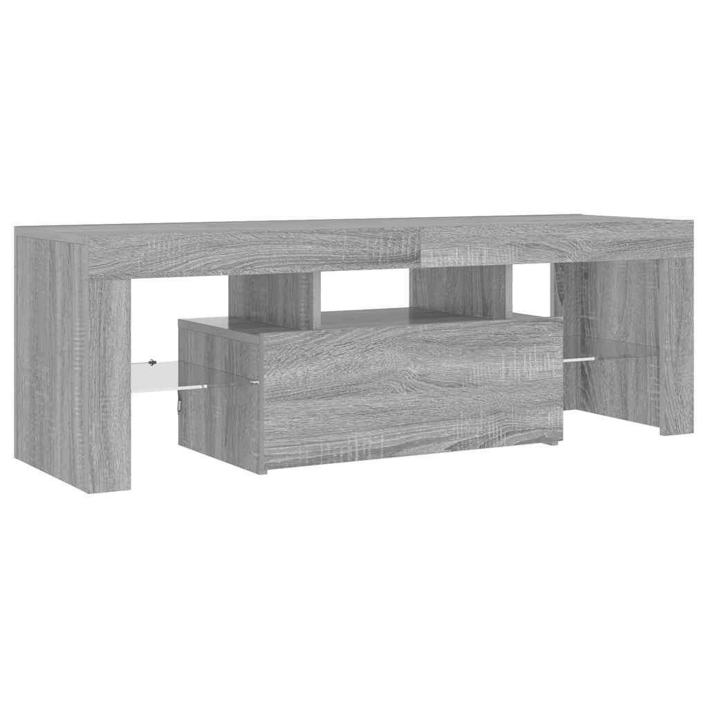 TV ormarić s LED svjetlima boja hrasta sonome 120 x 35 x 40 cm