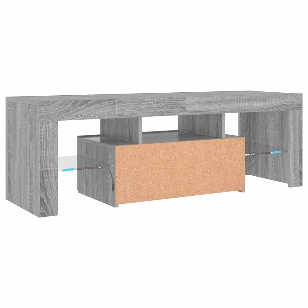 TV ormarić s LED svjetlima boja hrasta sonome 120 x 35 x 40 cm