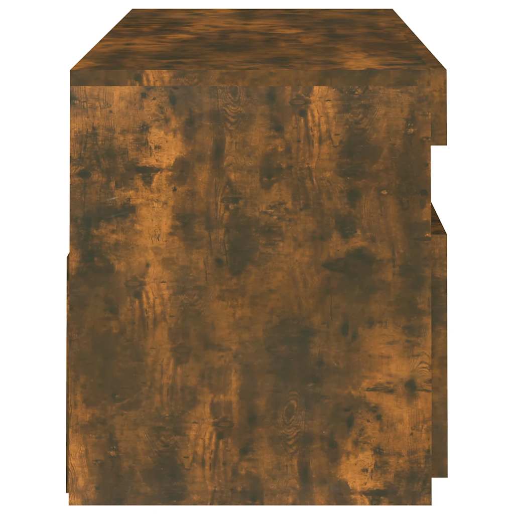 TV ormarić s LED svjetlima boja dimljenog hrasta 120x35x40 cm