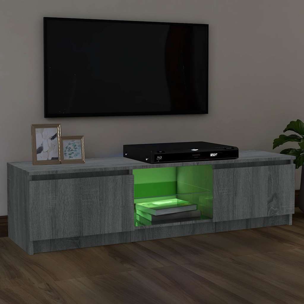 TV ormarić s LED svjetlima boja hrasta sonome 120x30x36 cm