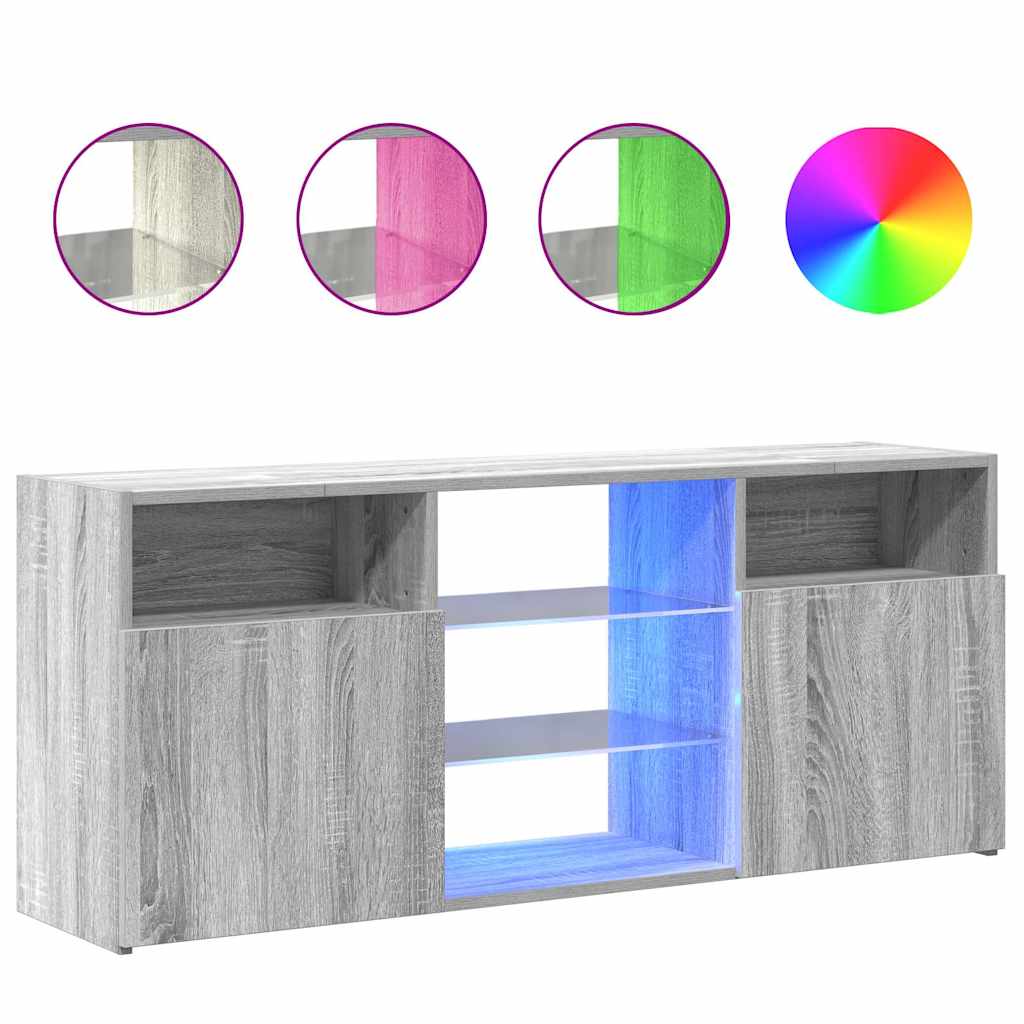 TV ormarić s LED svjetlima boja hrasta sonome 120x30x50 cm