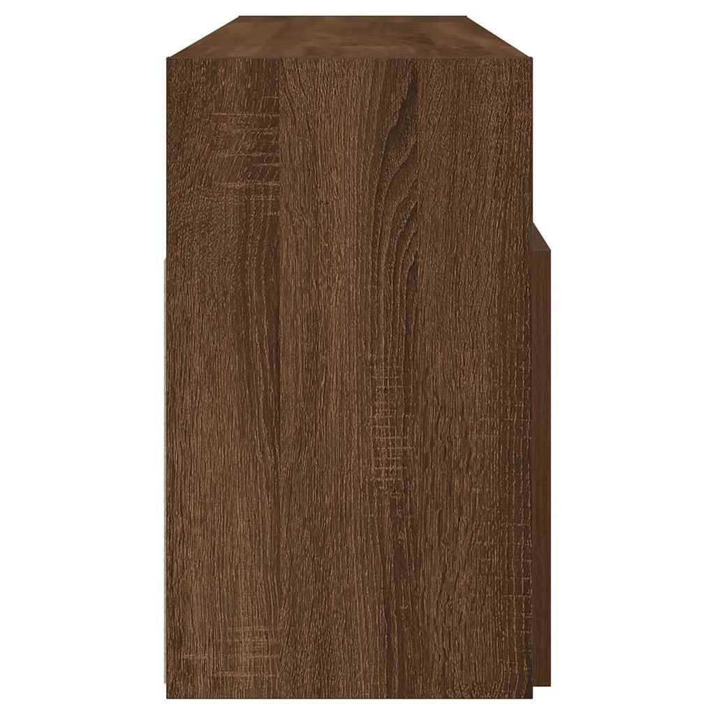 TV ormarić s LED svjetlima boja smeđeg hrasta 120 x 30 x 50 cm