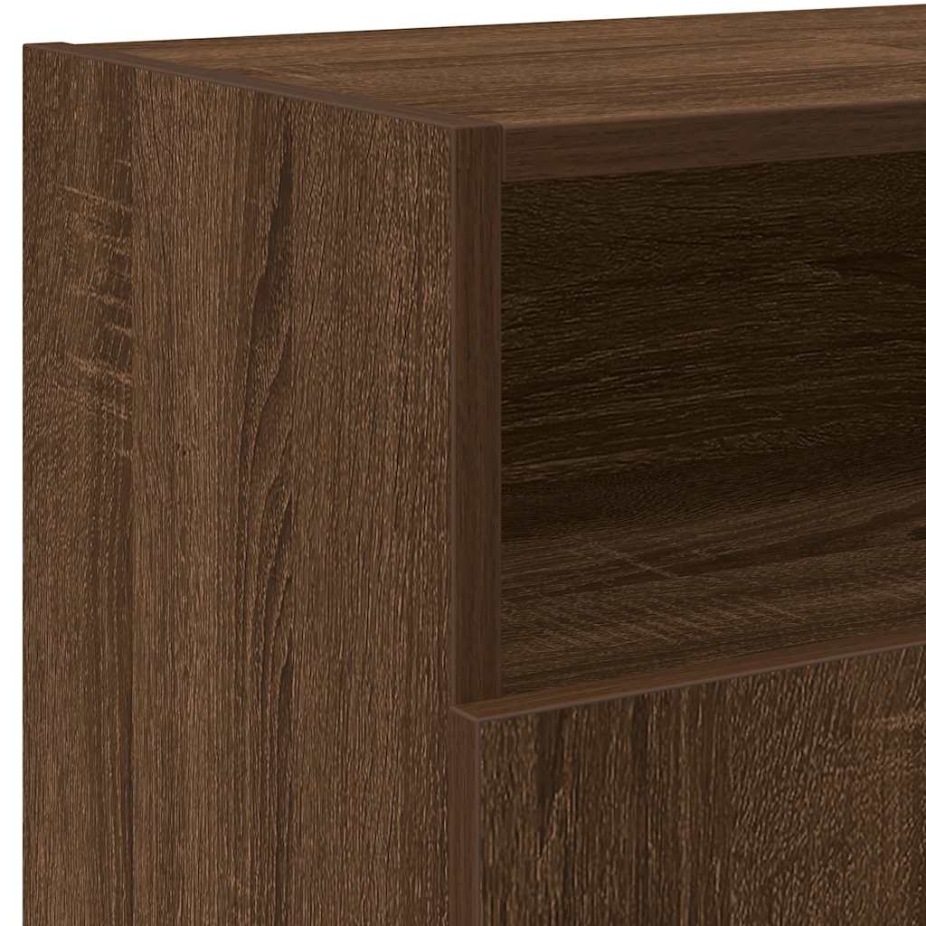 TV ormarić s LED svjetlima boja smeđeg hrasta 120 x 30 x 50 cm