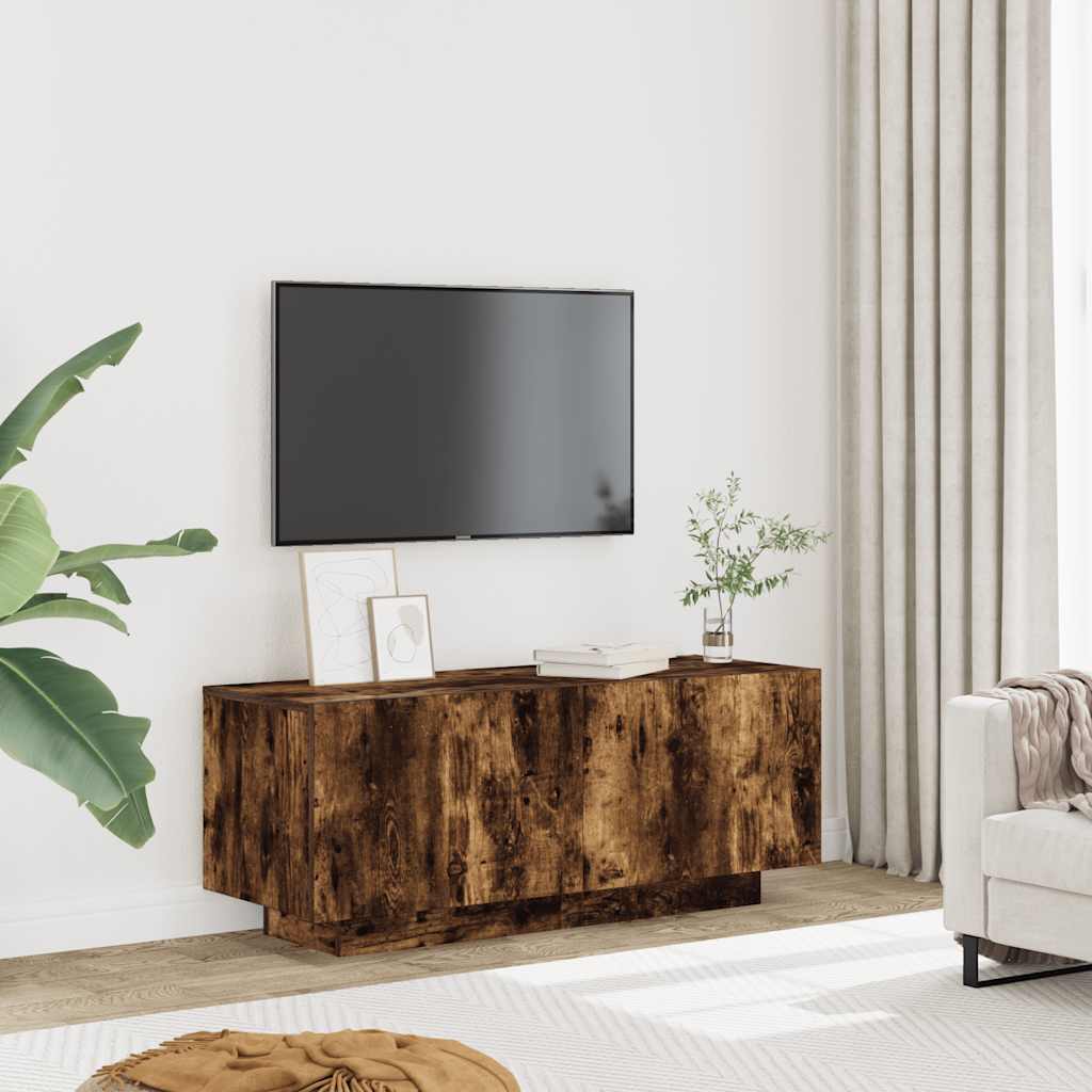 TV ormarić boja dimljenog hrasta 100x35x40 cm konstruirano drvo