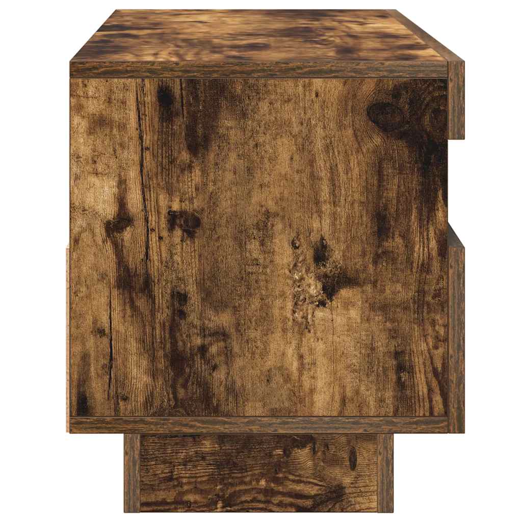 TV ormarić s LED svjetlima boja dimljenog hrasta 100x35x40 cm