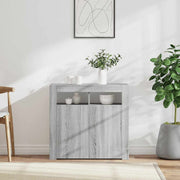 Komoda s LED svjetlima boja sivog hrasta sonome 80 x 35 x 75 cm