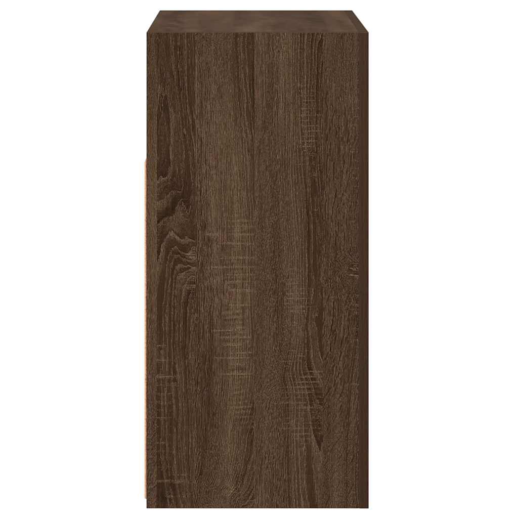 Komoda s LED svjetlima boja dimljenog hrasta 80 x 35 x 75 cm