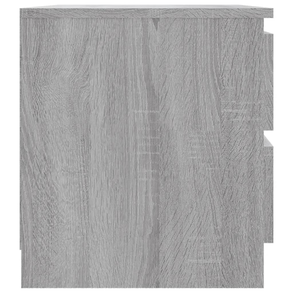Noćni ormarić siva boja hrasta 50x39x43,5 cm konstruirano drvo