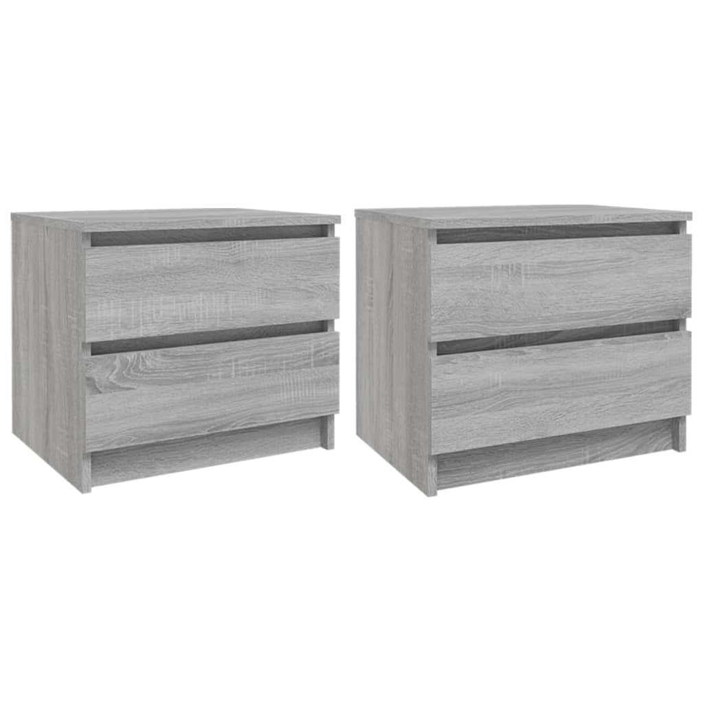 Noćni ormarići 2 kom sivi hrast 50x39x43,5 cm konstruirano drvo