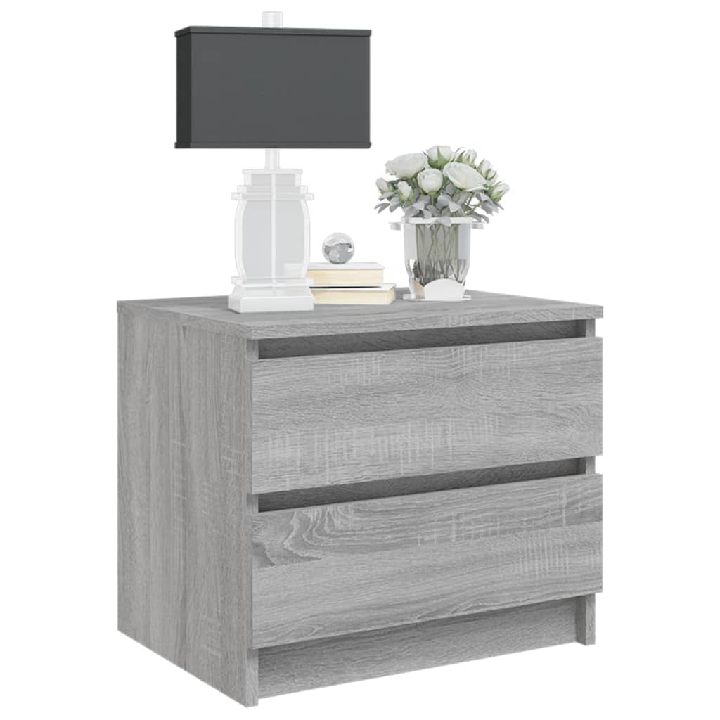 Noćni ormarići 2 kom sivi hrast 50x39x43,5 cm konstruirano drvo