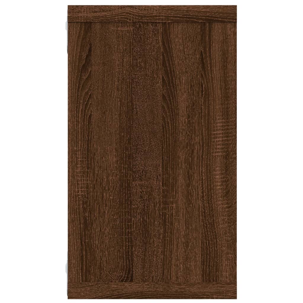 Kockaste zidne police 4 kom boja hrasta 80x15x26,5 cm drvene