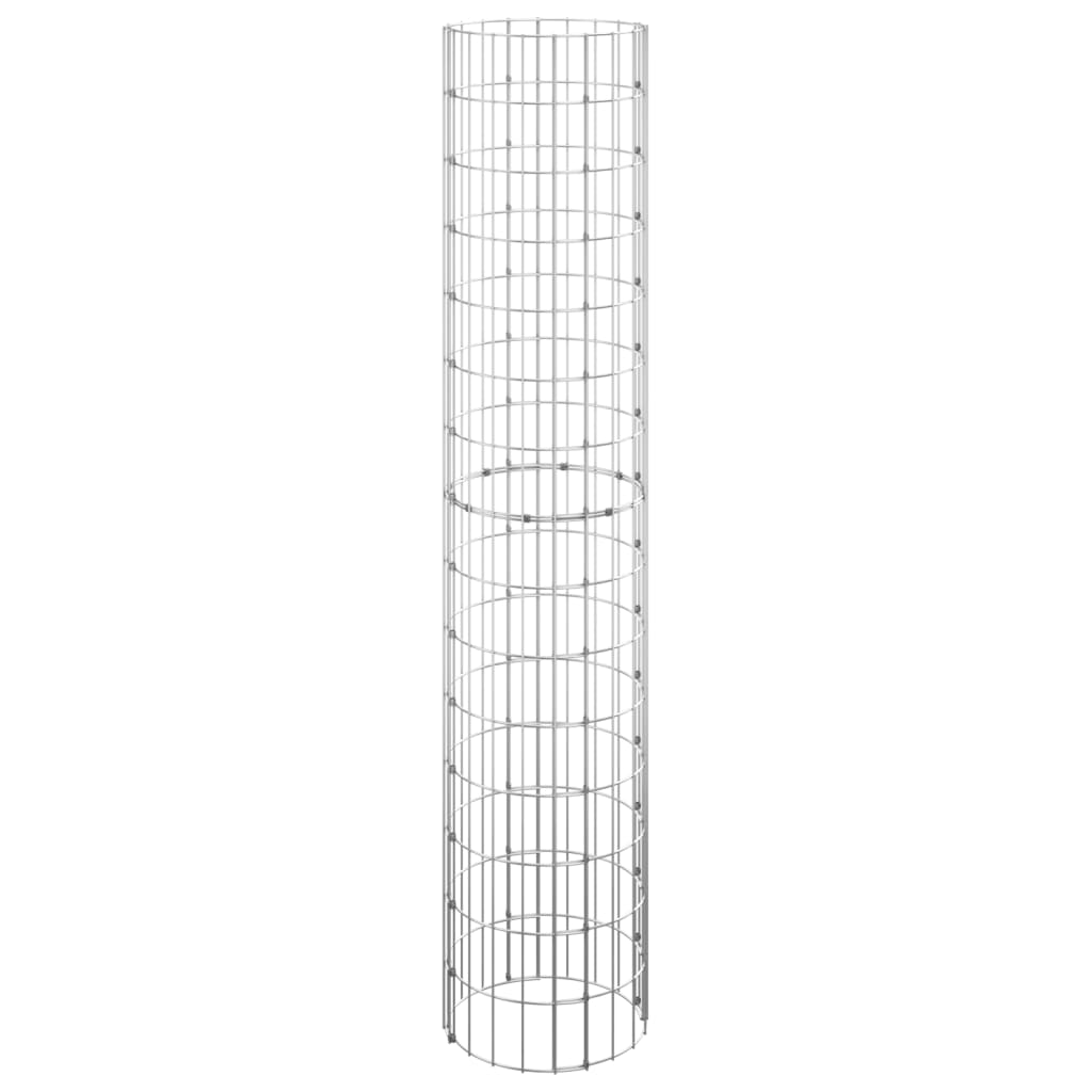 Kružne gabionske gredice 3 kom pocinčani čelik Ø 30 x 150 cm