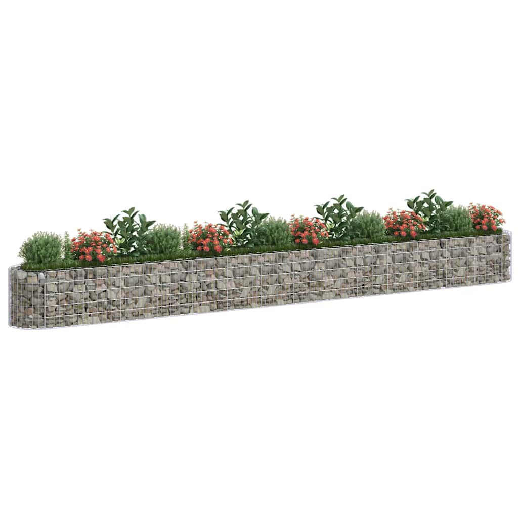 Gabionska povišena gredica od pocinčanog željeza 540x50x50 cm