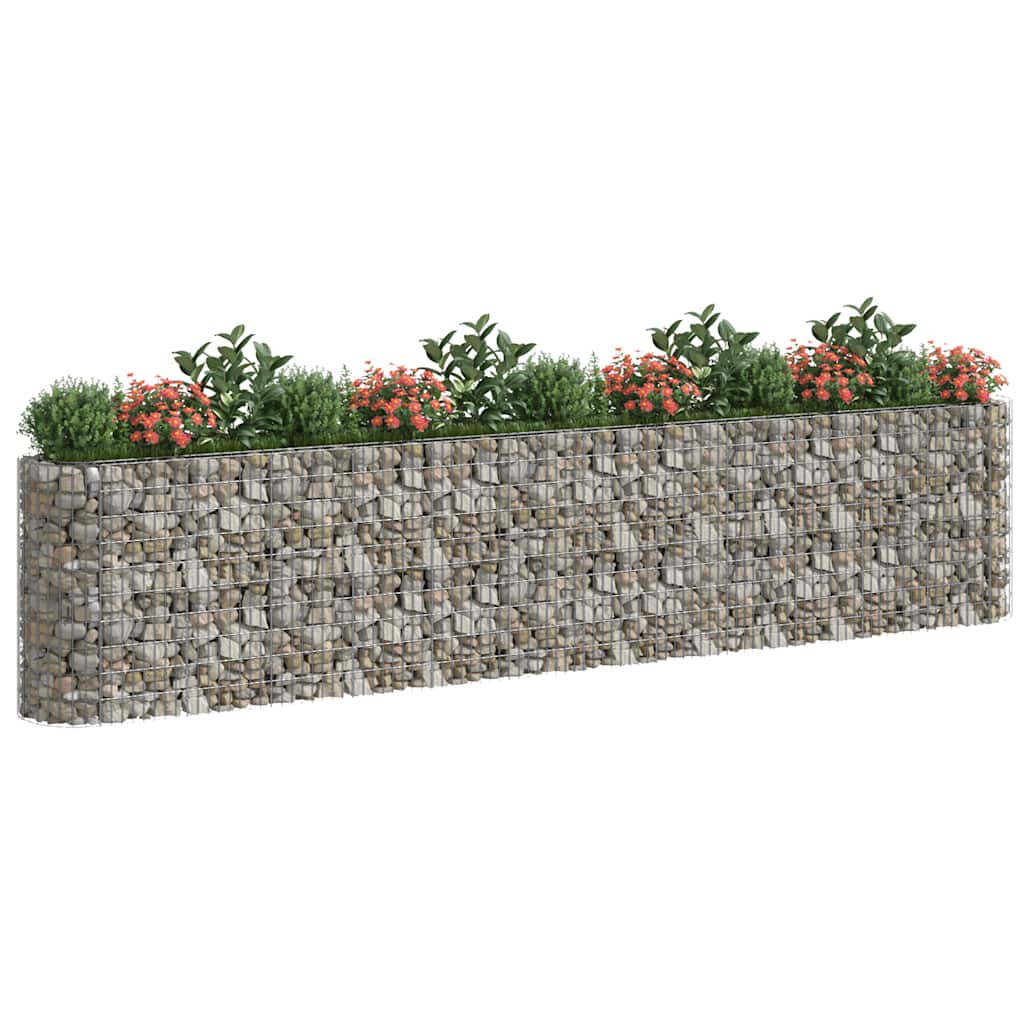 Gabionska povišena gredica od pocinčanog željeza 470x50x100 cm