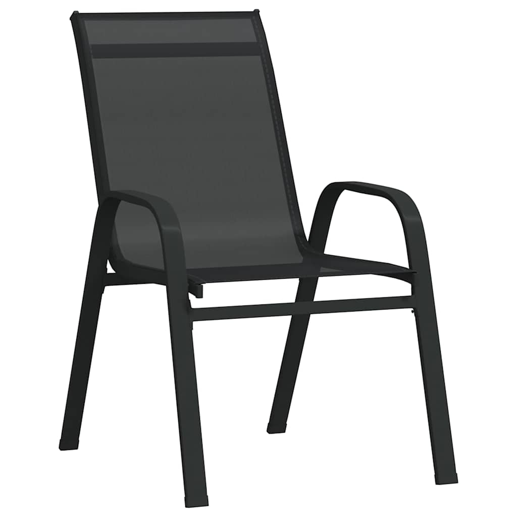 5-dijelni vrtni blagovaonski set crni Crna Dužina stola 180 cm