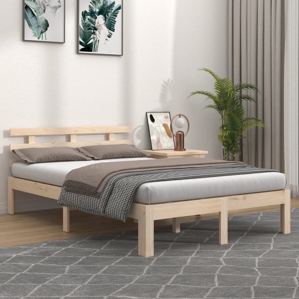 Okvir za krevet od masivnog drva 180 x 200 cm veliki bračni