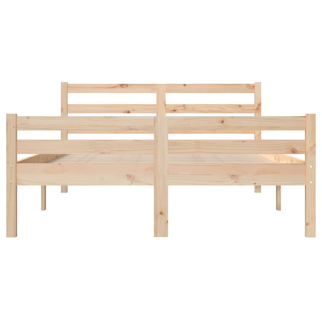 Okvir za krevet od masivnog drva 135 x 190 cm bračni