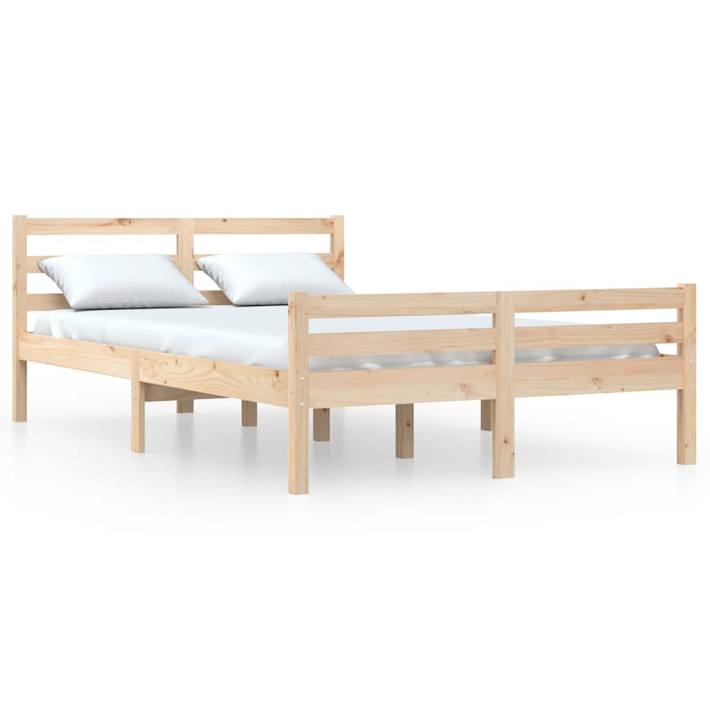 Okvir za krevet od masivnog drva 140 x 190 cm