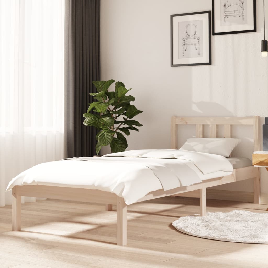 Okvir za krevet od masivnog drva 75 x 190 cm jednokrevetni
