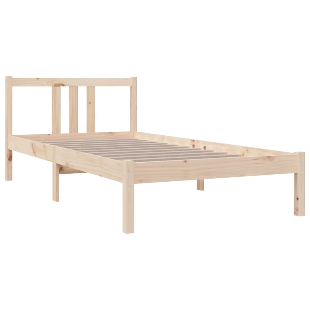 Okvir za krevet od masivnog drva 90 x 190 cm jednokrevetni