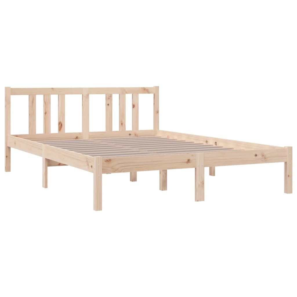 Okvir za krevet od masivnog drva 135 x 190 cm bračni