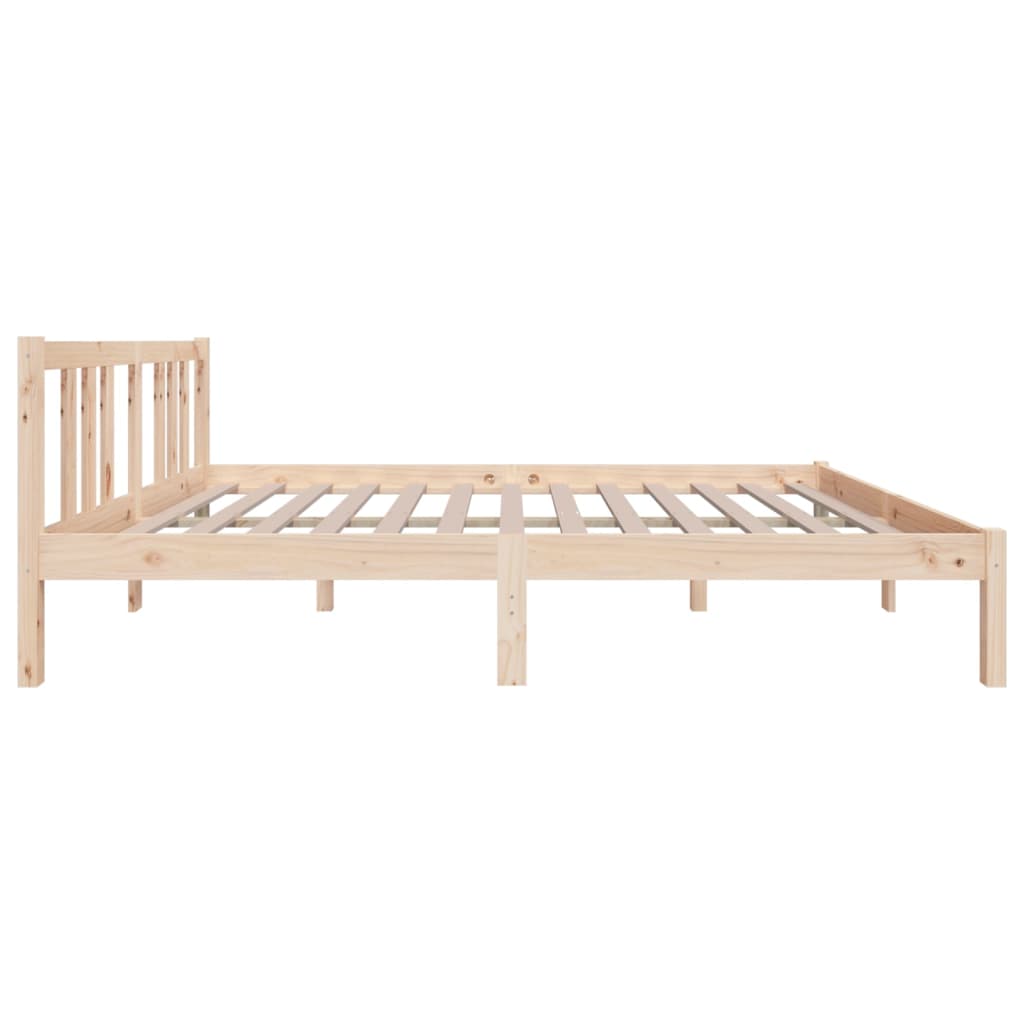 Okvir za krevet od masivnog drva 135 x 190 cm bračni