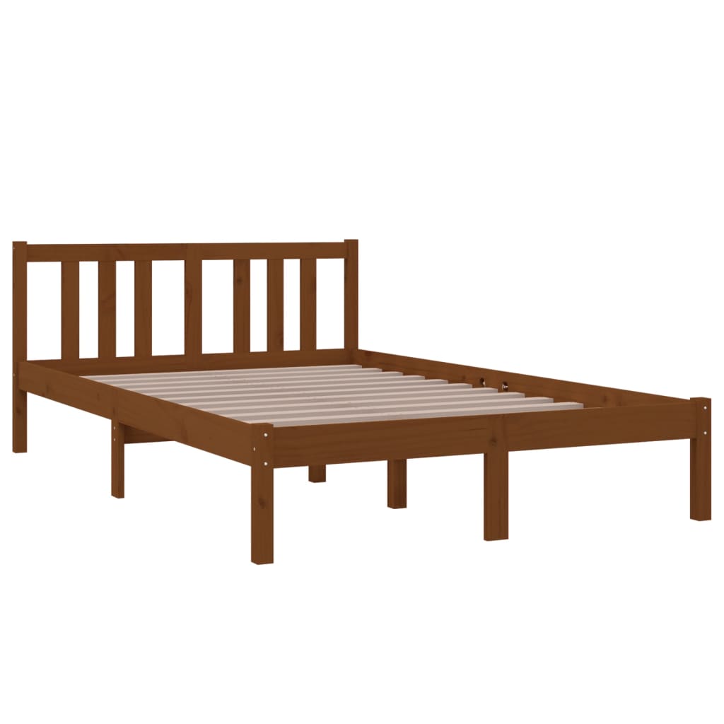 Okvir za krevet od masivnog drva smeđa boja meda 120 x 200 cm