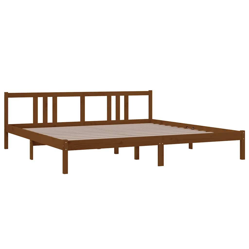 Okvir za krevet od masivnog drva smeđa boja meda 200 x 200 cm