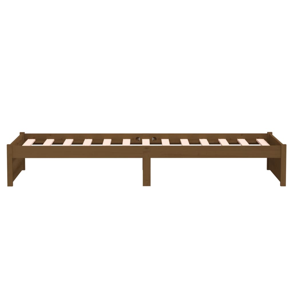 Okvir za krevet od masivnog drva boja meda 75x190 cm mali