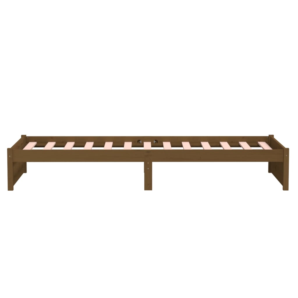 Okvir za krevet od masivnog drva smeđa boja meda 90 x 200 cm