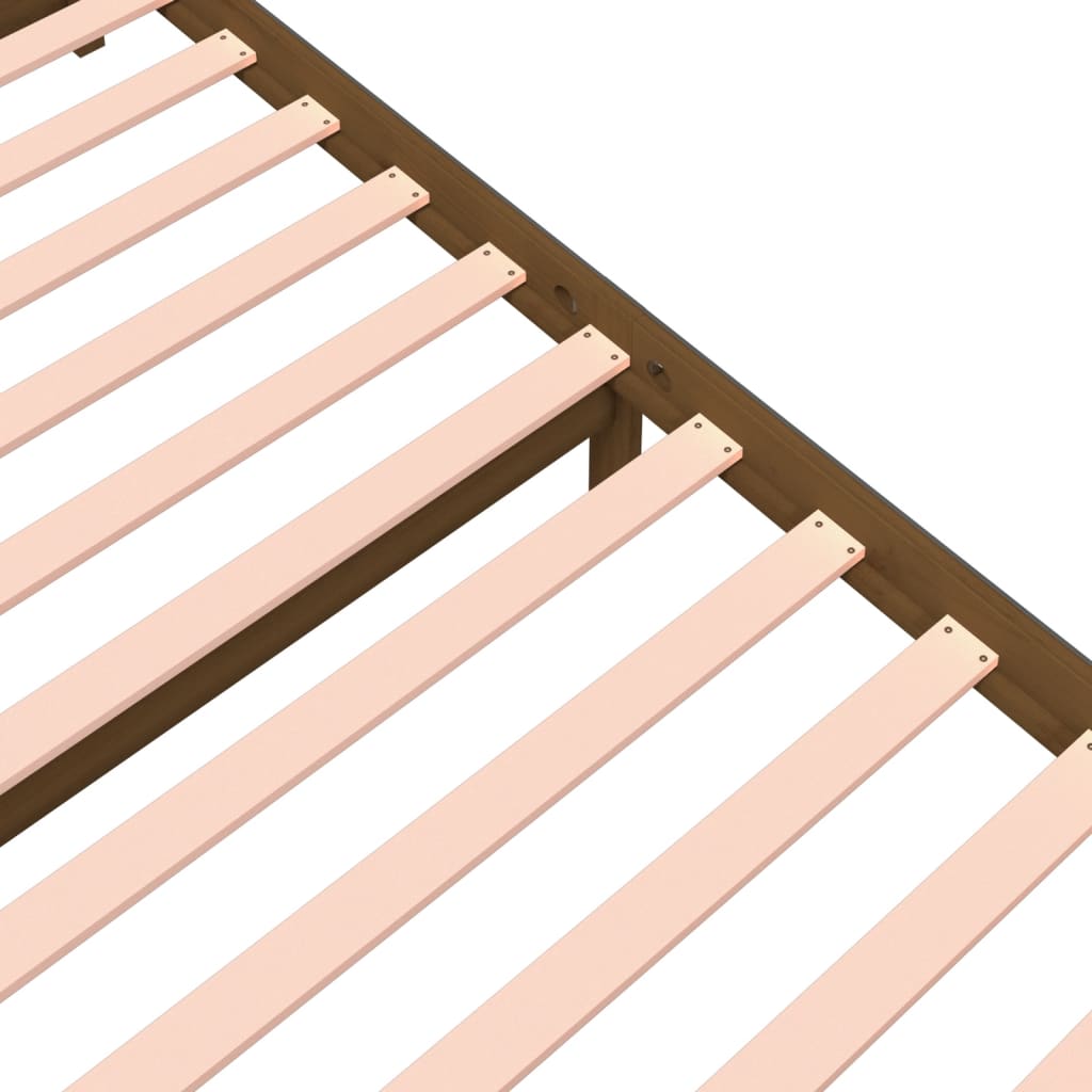 Okvir za krevet od masivnog drva smeđa boja meda 200 x 200 cm